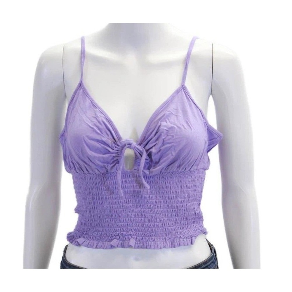 BB‎ Dakota Steve Madden Purple Smock Crop Top Women's Small NEW Spaghetti Straps